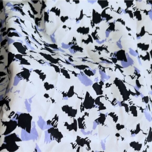 Limited periwinkle black white Tape ribbon shirt Plus Size 2X New - Picture 10 of 13